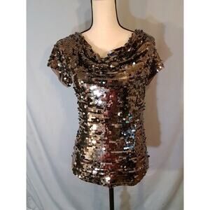 I.N.C.  dark gray sequined blouse